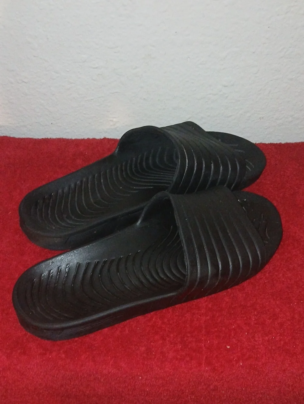 Men's Black Slide Sandals - Comfortable Everyday Pool Slides